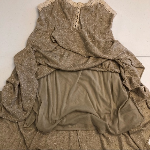 Free People Elegant Beige Sleeveless Dress Size SP - Picture 7 of 9